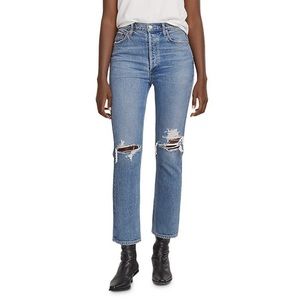 AGOLDE Riley high rise straight jeans in blue